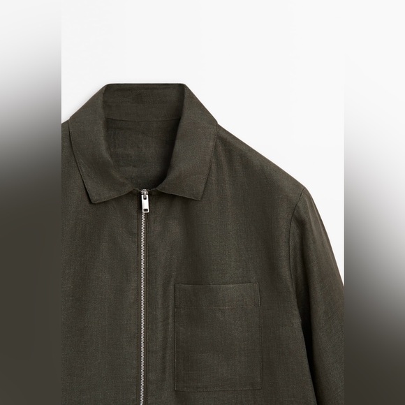 Massimo Dutti linen co-ord overshirt for men - Picture 5 of 9